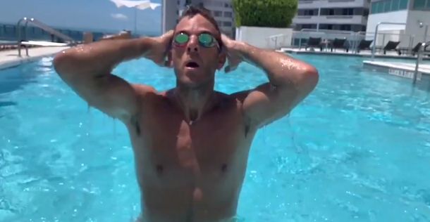 Pileta y máquinas: así se recupera Juan Martín Del Potro de la lesión