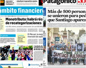 Tapas de diarios del lunes 2 de octubre de 2017