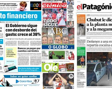 Mirá las tapas de los diarios