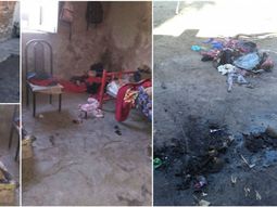 Así quedó la vivienda que compartían las mujeres
