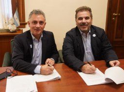 Sebastián Pareja (LLA) y Cristian Ritondo (PRO).