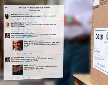 {altText(,Un clásico: a horas de las PASO en la Ciudad, #EludiendoLaVeda es TT)}