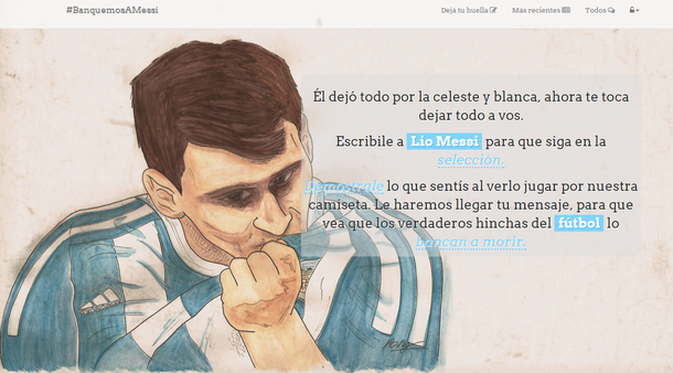 Crearon una página para que Messi siga en la Selección: conocé la curiosa historia de los creadores
