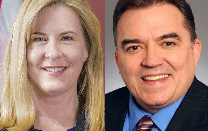 Melissa Hortman y John Hoffman, ambos congresistas demócratas.