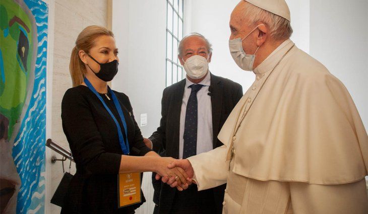 Fabiola Yañez se reunió con el Papa en Roma