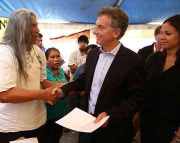 Macri con Felix Díaz, durante la campaña electoral.