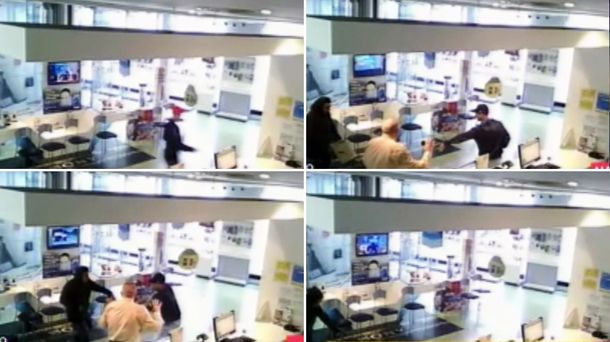 VIDEO: Así roban en los locales de celulares de Belgrano