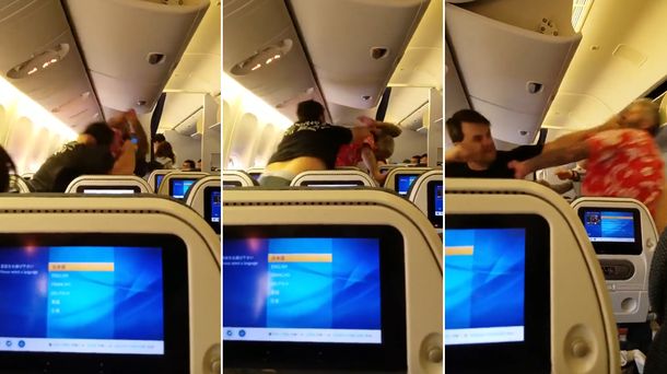 Japón: la violenta pelea entre dos pasajeros en un avión