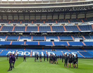 River en el estadio Santiago Bernabéu (@CARPoficial)