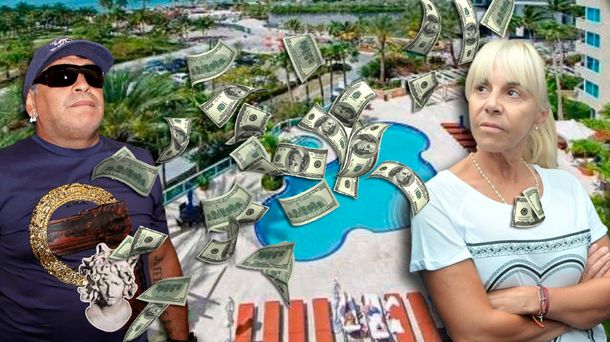 Las propiedades y cuentas en el exterior por las que Diego Maradona denuncia a Claudia Villafañe