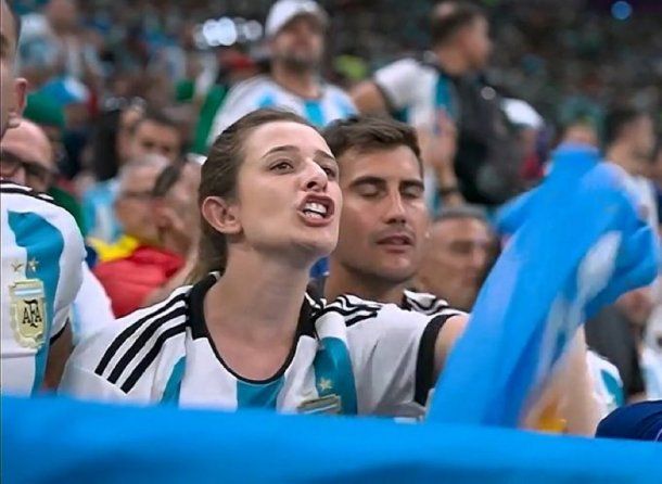 Apareció la argentina que se convirtió en meme por sus gritos e insultos en el triunfo ante México
