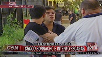 choque en palermo: el conductor estaba borracho e intento escapar choque en palermo: el conductor estaba borracho e intento escapar