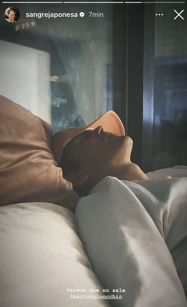 La foto de Marcos Ginocchio que compartió la China Suárez. La foto de Marcos Ginocchio que compartió la China Suárez.
