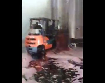 Derrame de vino en bodega