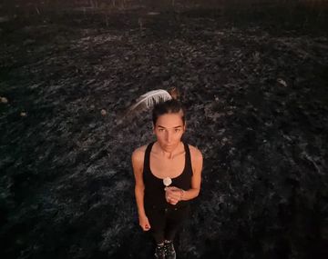 Juana Viale posó para Instagram en la zona de los incendios en Corrientes y recibió críticas