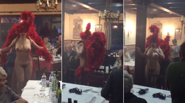 Escándalo por el show nudista en un almuerzo de jubilados por Navidad
