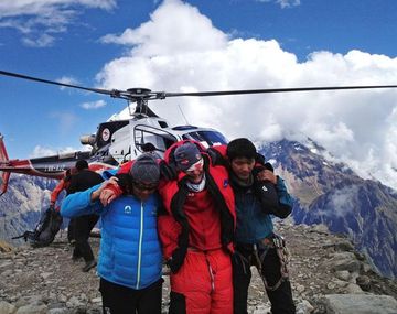 Uno de los alpinistas rescatados