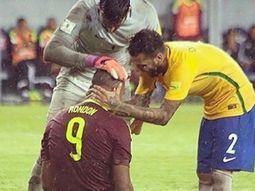 El emblema brasileño y un gesto para nada común El emblema brasileño y un gesto para nada común