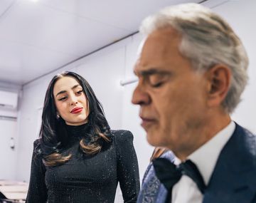 Video: así fue el detrás de escena de los ensayos entre Andrea Bocelli y Nicki Nicole