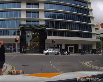 El karma actuó rápido para un peatón que insultó a un conductor