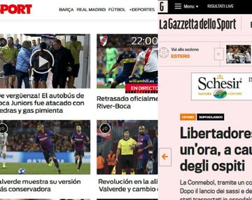 Vergüenza superclásica: así reflejan los medios del mundo los incidentes en el Monumental