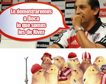 Los afiches de Boca con las cargadas para River