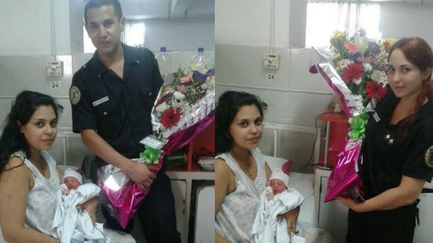 Policías ayudaron a una mamá a dar a luz