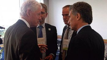 macri y bill clinton, juntos en una reunion por el cambio climatico macri y bill clinton, juntos en una reunion por el cambio climatico