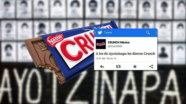 De mal gusto: una marca de chocolates bromeó con los estudiantes desaparecidos