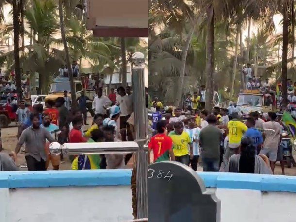 Insólita pelea entre fanáticos de la Selección brasileña y argentina en India