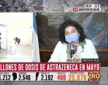 Vizzotti: Estamos cerca de cumplir con el primer hito del plan de vacunación