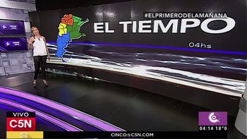 Pronóstico del tiempo del jueves 15 de diciembre de 2016 en C5N Pronóstico del tiempo del jueves 15 de diciembre de 2016 en C5N