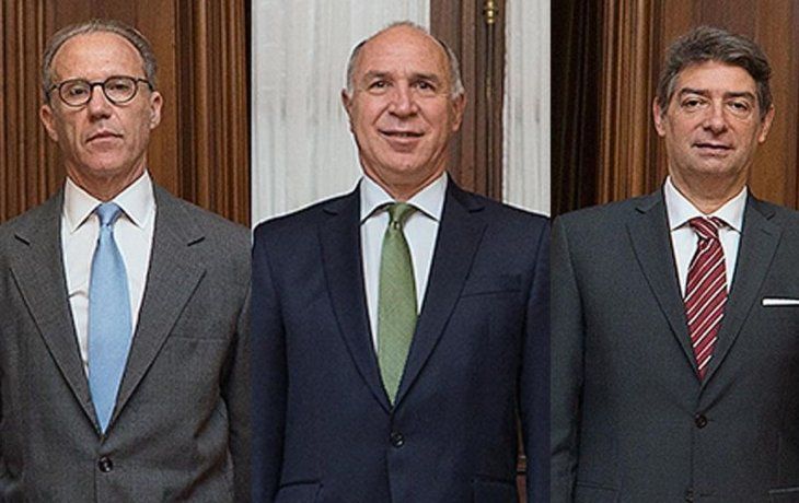Rosenkrantz, Lorenzetti y Rosatti, jueces de la Corte Suprema.