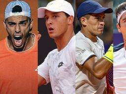 Cerúndolo, Darderi, Báez y Etcheverry.