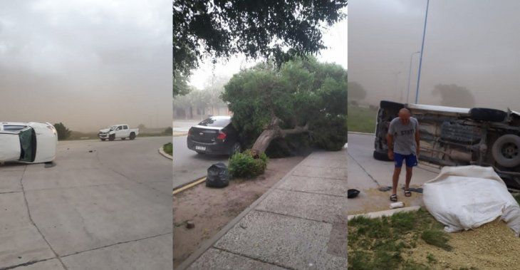 San Luis: impresionante temporal de viento dejó destrozos en La Toma