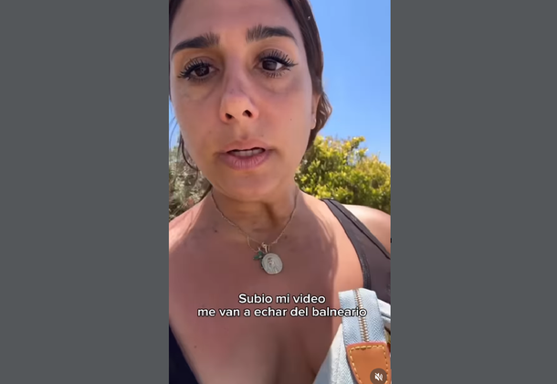 Me van a echar del balneario, me voy a poner peluca: nuevo video de la turista de los 3 millones