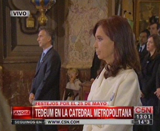 Cristina Kirchner siguió emocionada el Tedeum en la Catedral Metropolitana