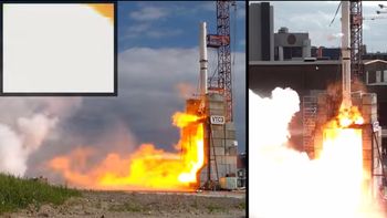 una camara grabo el cohete en llamas una camara grabo el cohete en llamas