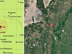 El epicentro del sismo en Córdoba El epicentro del sismo en Córdoba