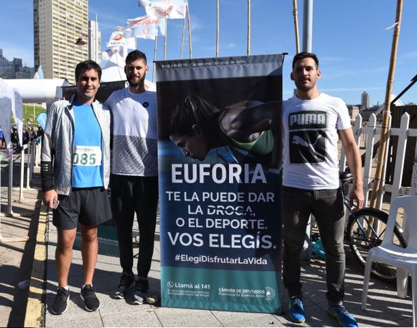 Manuel Mosca junto a Patricio Garino y Sebastian Crismanich