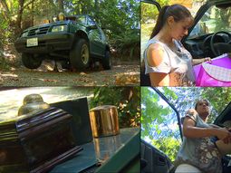 Compró una camioneta en una subasta y le vino con cuatro urnas funerarias