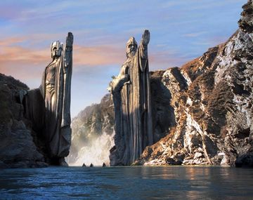 Argonath de El Señor de los Anillos: la comunidad del anillo