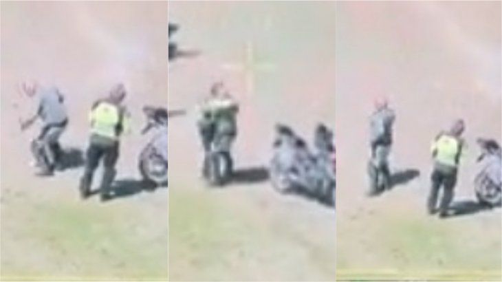 Dos motoqueros recorrieron la ruta 40