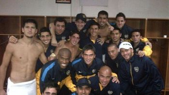 el festejo intimo de boca luego del triunfo el festejo intimo de boca luego del triunfo