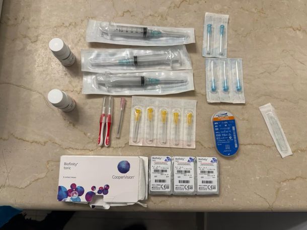 Encontraron jeringas y otros productos médicos. Foto: TN. Encontraron jeringas y otros productos médicos. Foto: TN.