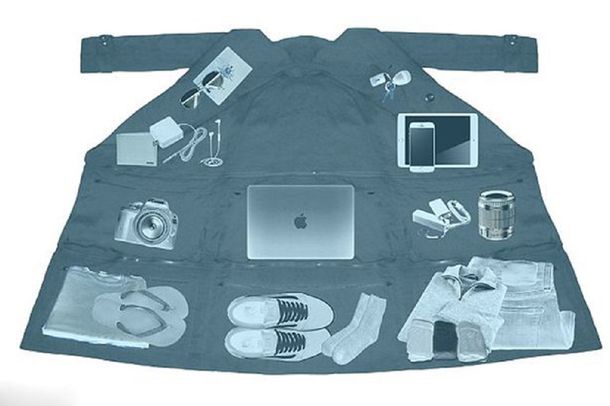 Campera para guardar 15 kilos de equipaje