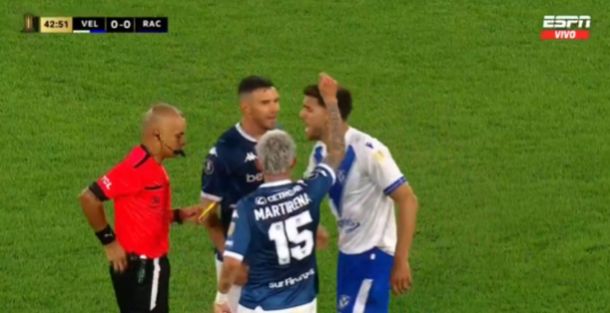 Lisandro Magallán fue expulsado en Vélez y se pierde la revancha ante Racing en Avellaneda
