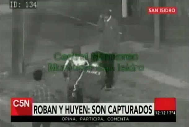 Robaron, huyeron y fueron capturados en San Isidro: mirá el video