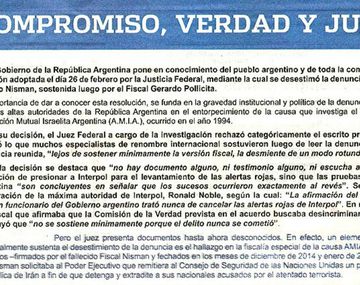 Causa AMIA: el Gobierno ratificó su compromiso con la verdad y la justicia