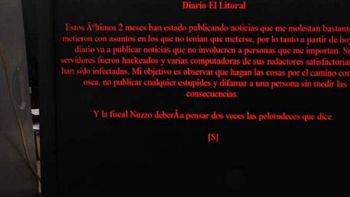 La página del diario El Litoral fue hackeada La página del diario El Litoral fue hackeada